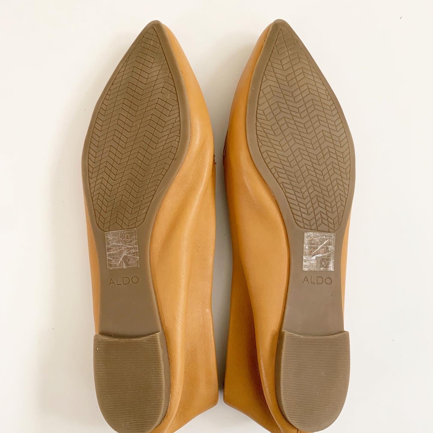 Aldo Tan Pointed Toe Flat Shoes, Size 9
