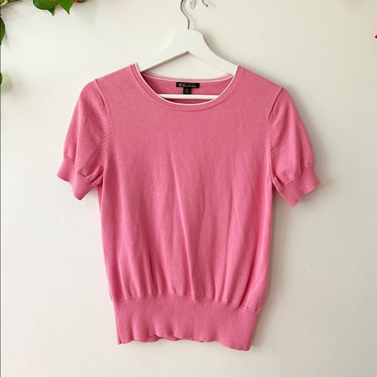 Brooks Brothers Pink Silk Sweater, Size Medium