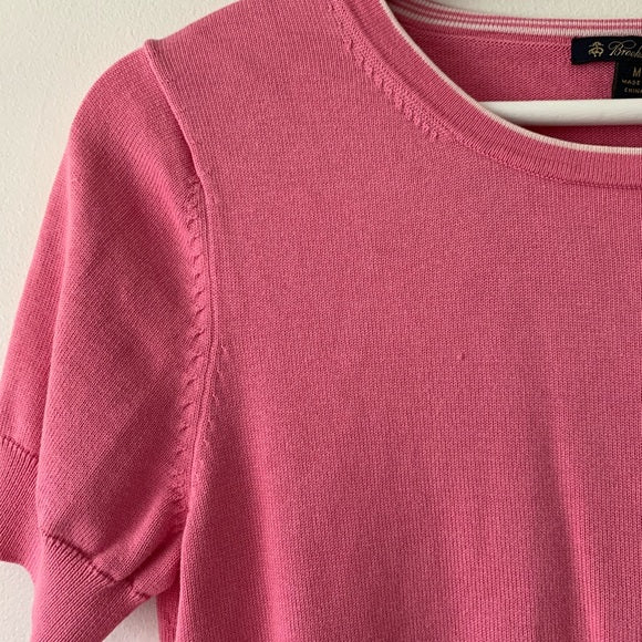 Brooks Brothers Pink Silk Sweater, Size Medium
