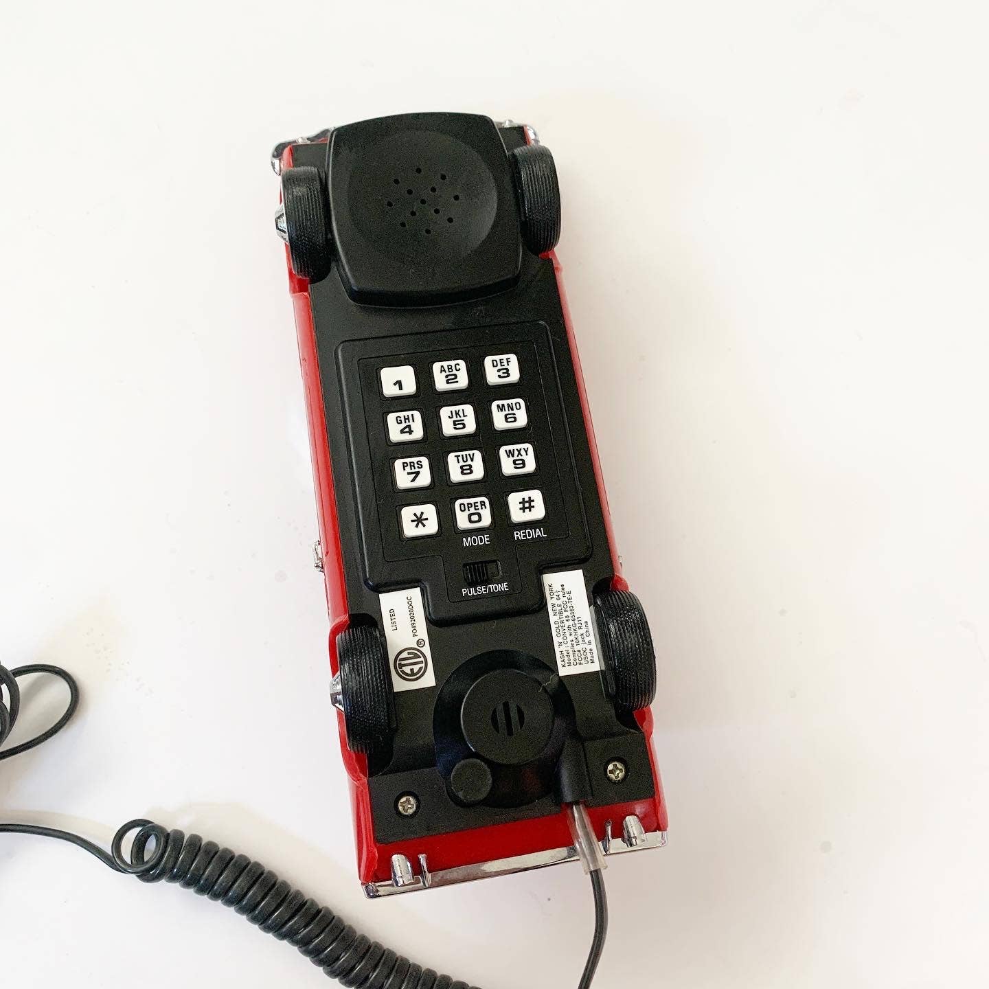 Vintage 1964 Kash N Gold Convertible Ford Mustang Novelty Red telephone