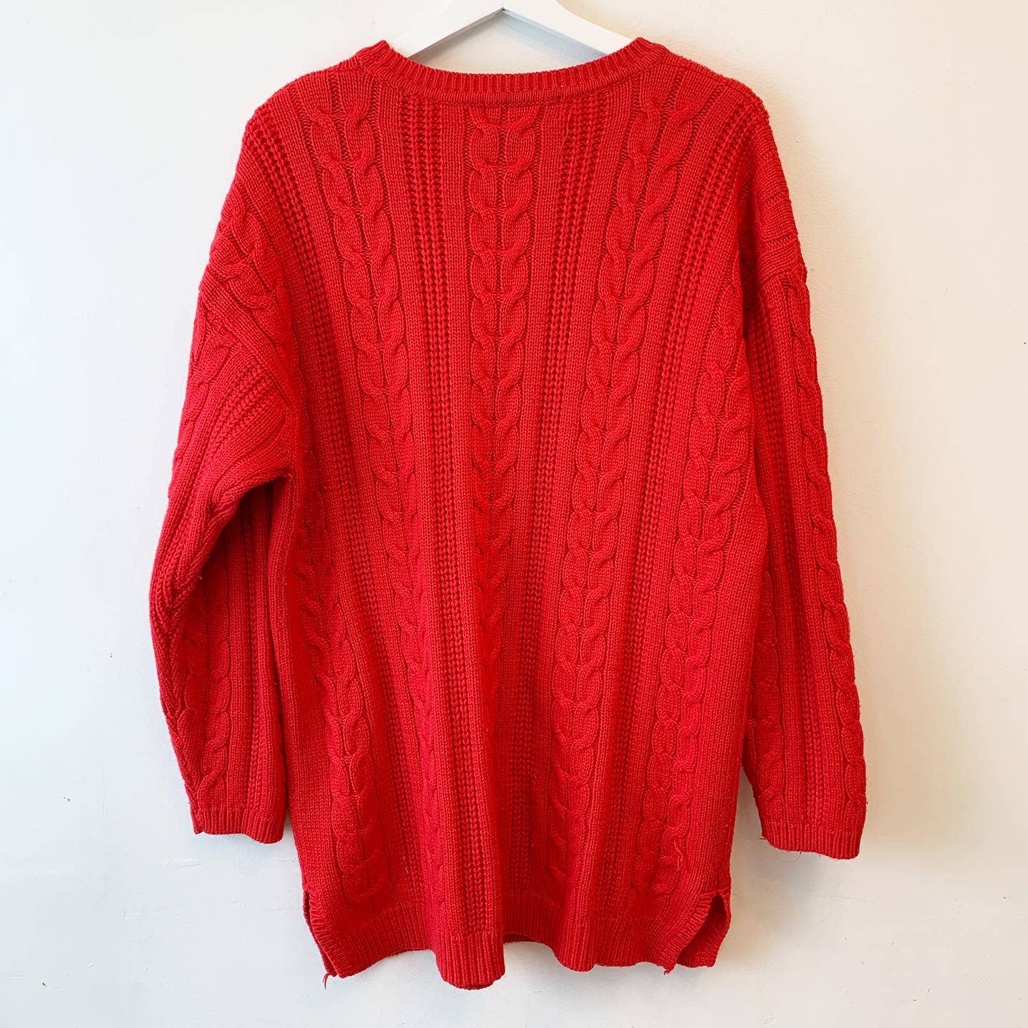 Vintage Moda Internazionale Forelli Red Cable Knit Sweater