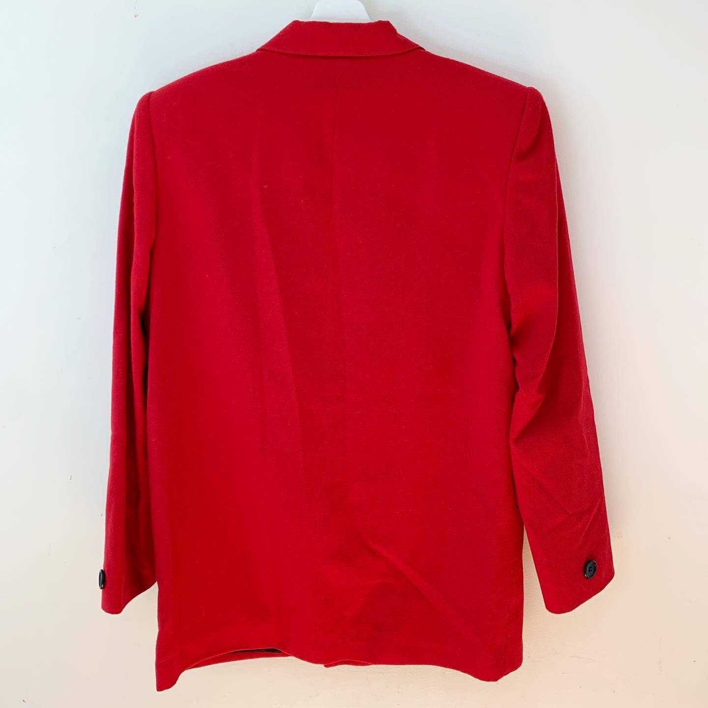 Vintage Red Wool Double Breasted Blazer