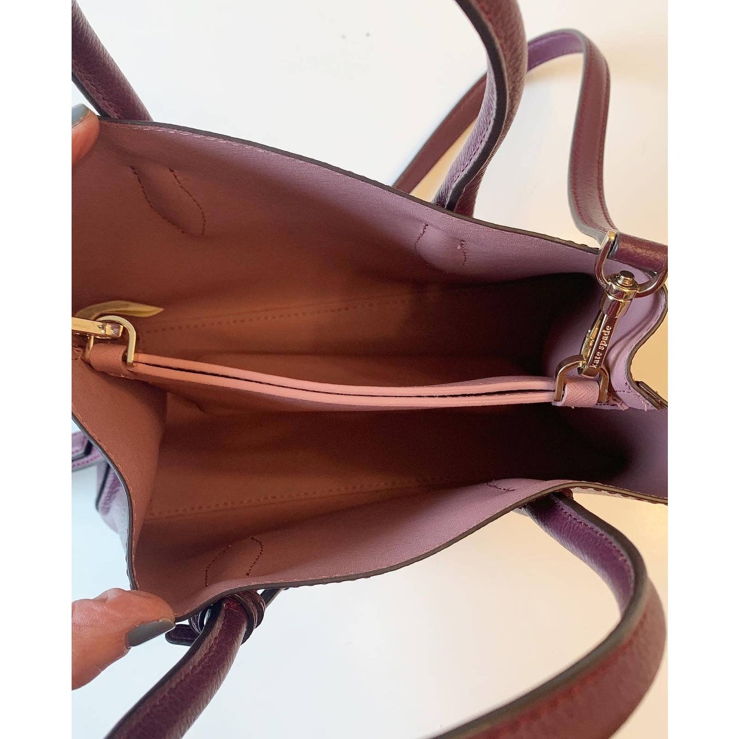 Kate Spade Eva Small Satchel Crossbody Deep Plum Purple Purse