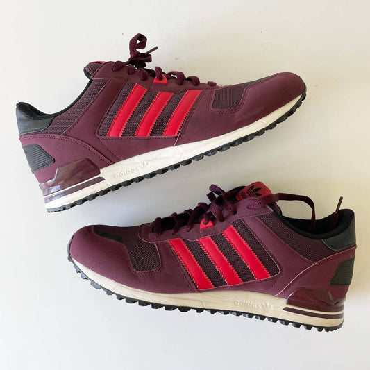 Adidas ZX 700 Maroon Red Men's Classic Originals Sneaker Shoes