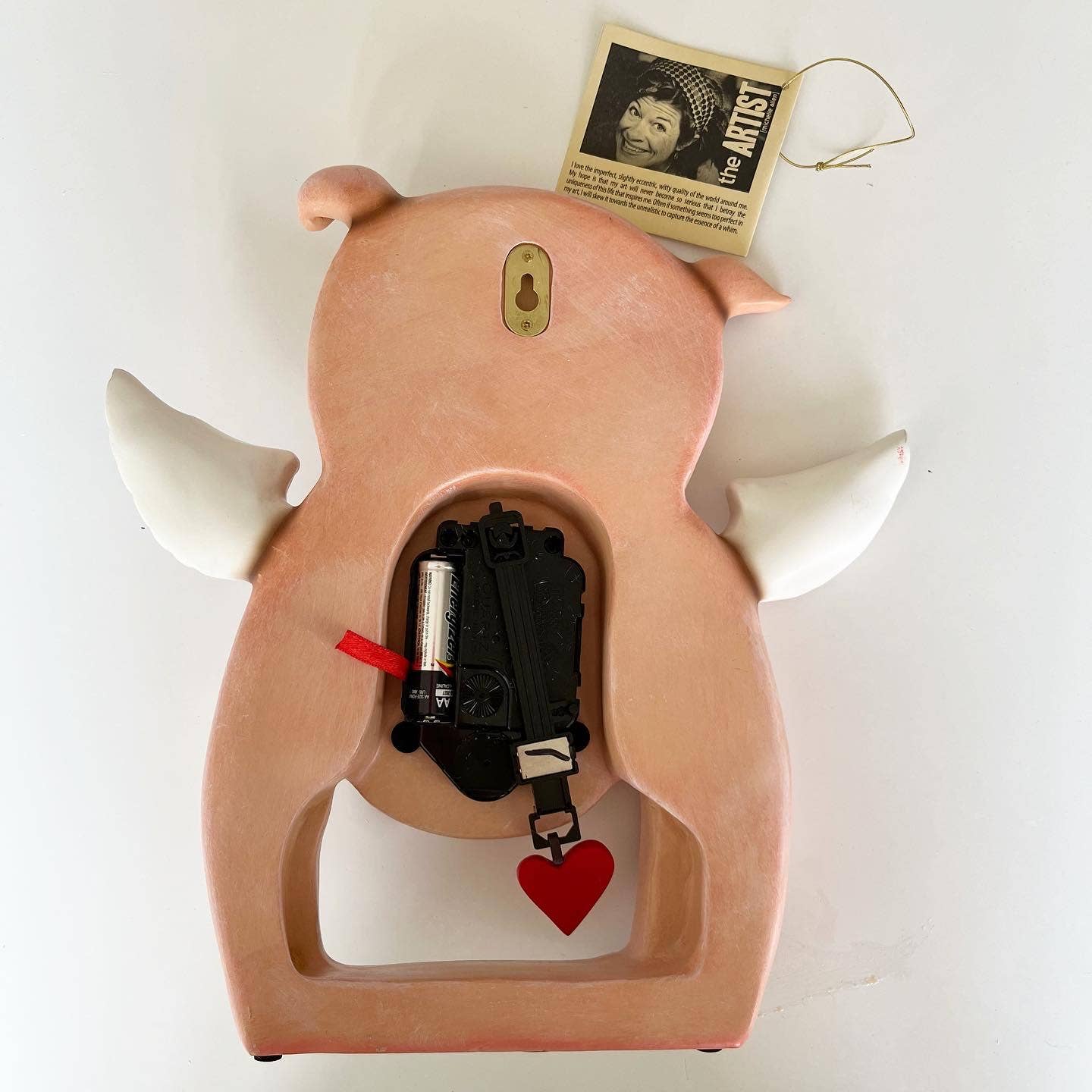 Allen Designs Little Flying Pig Piggy Pendulum Novelty Wall Clock