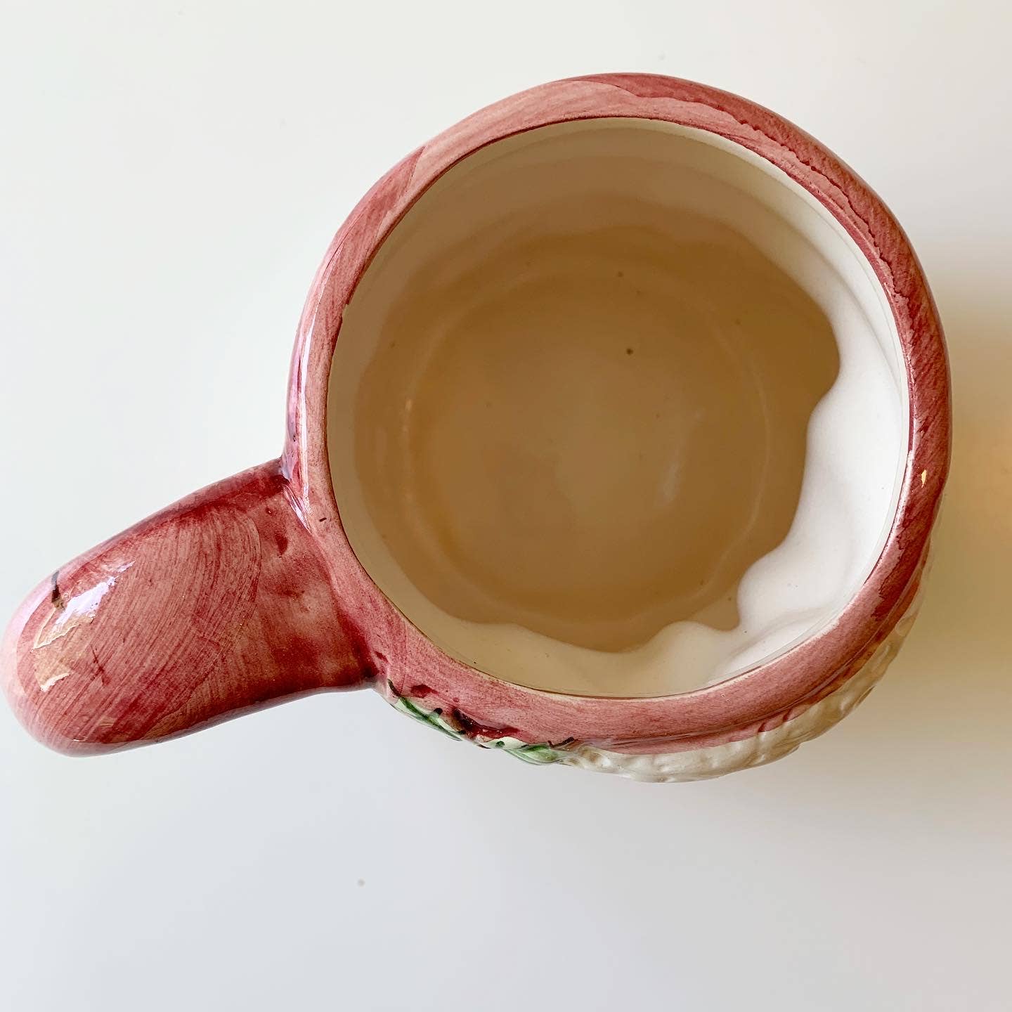 Vintage Hand Painted Ceramic Santa Mug 20 ounce