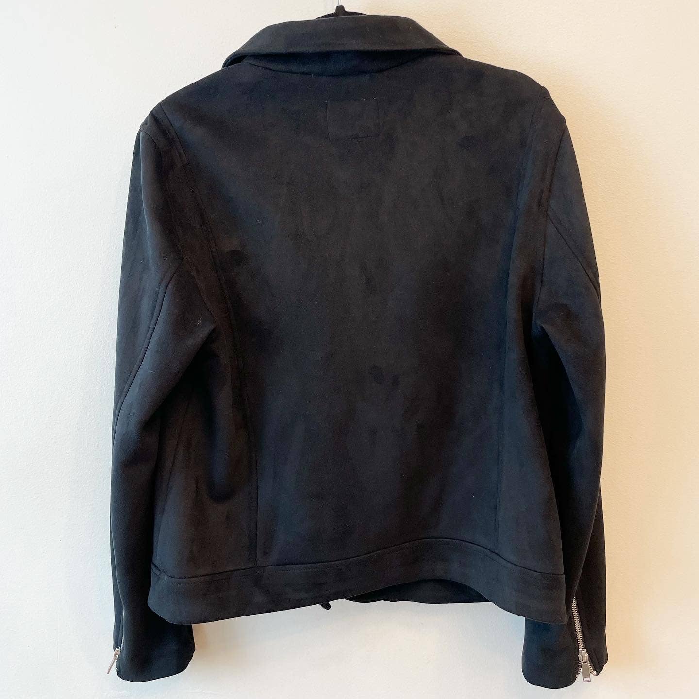 Old Navy Faux Suede Black Moto Jacket