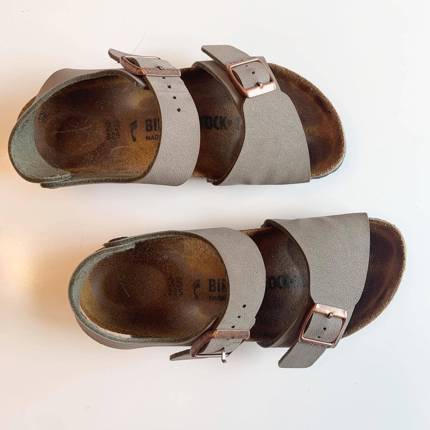 Birkenstock Rio Kids Birko Flor Brown Tan Mocha Sandals