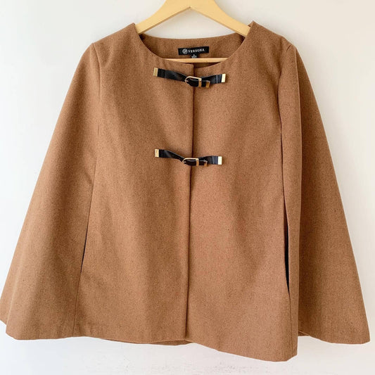 Versona Tan Camel Cape Jacket