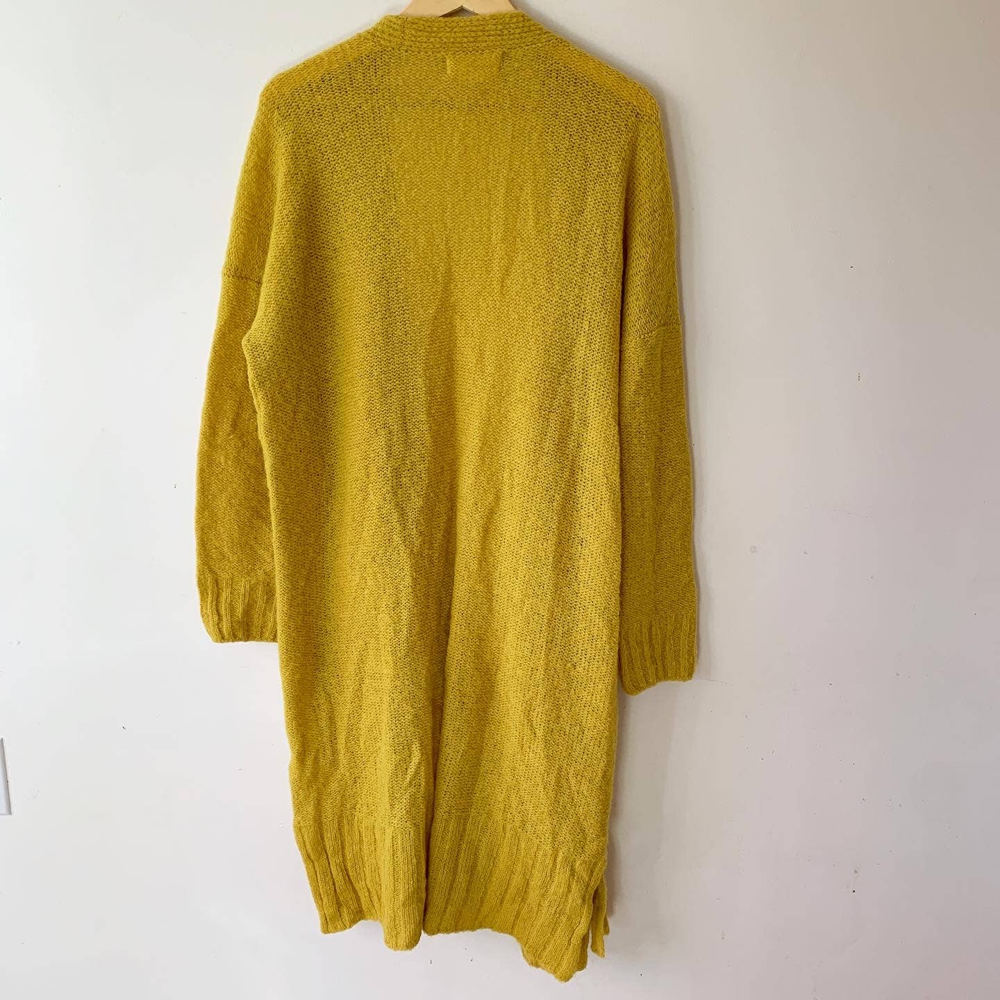 By Anthropologie Maize Yellow Open Cardigan Duster with Pockets